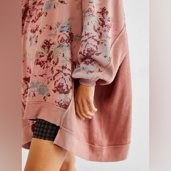 Free People We The Free With The Band Cabbage Rose Sweatshirt - Picture 6 of 6